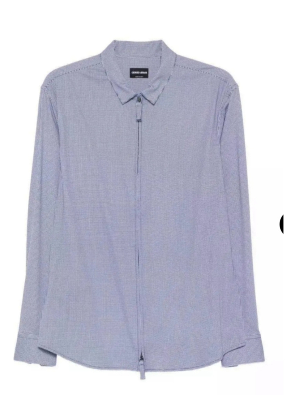 Vintage Giorgio Armani men's full-zip long-
sleeve shirt size 41/16